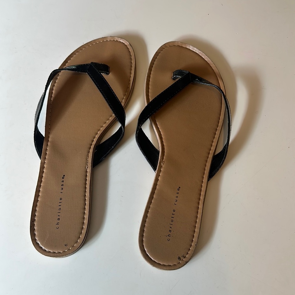 Flip flops with black straps